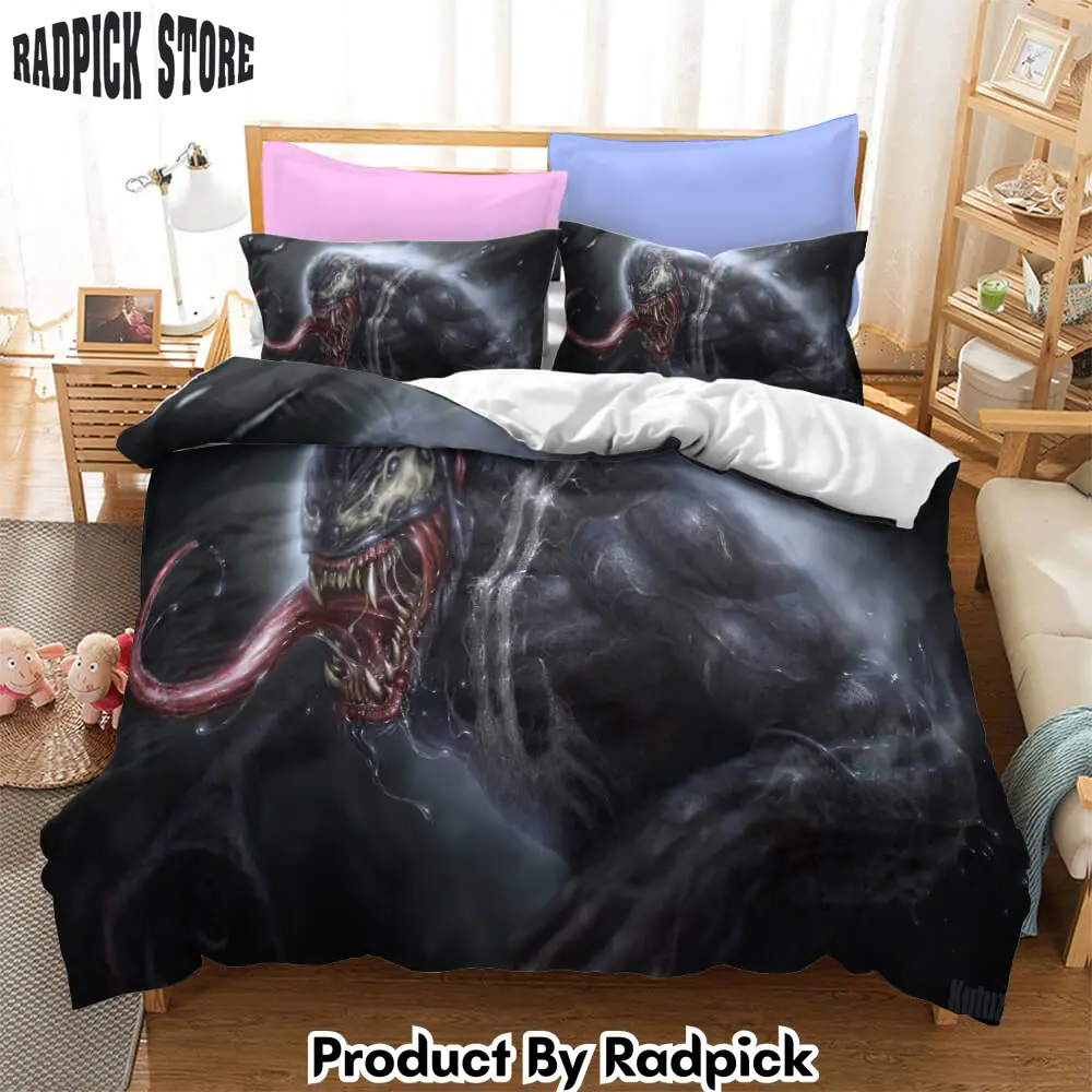 Movie venom cosplay bedding set duvet cover halloween bed sheets sets  rp0418806